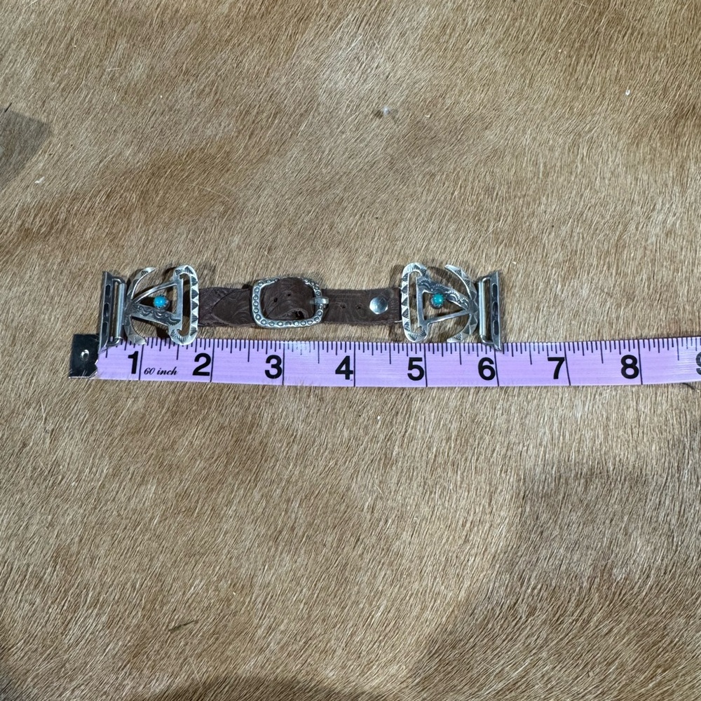 Silver and Brown Women's Watch Band - Picture 2 of 4